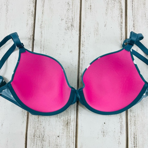 36C VS PINK Wear Everywhere Push Up Bra Polka Dots Dog Pups - Picture 7 of 9